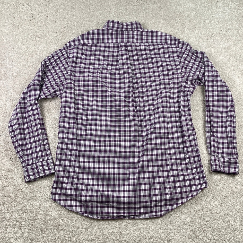 Ralph Lauren Mens XL Button Down Shirt Purple Plaid Classic Fit Long Sleeve - Picture 3 of 9